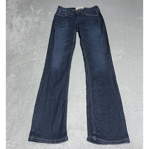 Silver Jeans Womens 4 The Curvy Mid Bootcut Darkwash Blue Denim Stretch - Picture 1 of 8